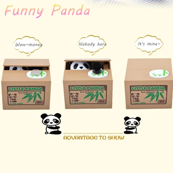 Mielas Automatinė Pavogė Monetos Piggy Bank Panda Balta Katė Taupyklė Pinigų Taupymo Dėžutė Moneybox Dovanos Vaikams