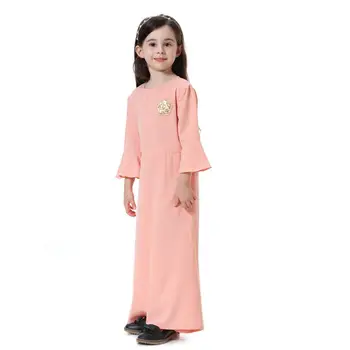 Mielas Musulmonų Vaikų Abaja Vaikai Ilgos Suknelės Mergina Maxi Suknelė Skraiste, Chalatai Kimono Jubah Ramadanas Artimuosiuose Rytuose, Arabų Islamo Apranga