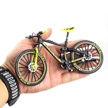 Mini 1:10 Lydinio Dviračio Modelis Diecast Metal Piršto Kalnų dviračių Lenktynių Žaislas Sulenkti Kelių Modeliavimas Surinkimo Žaislai vaikams