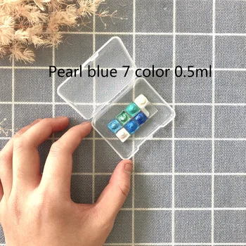 Mini kietas akvarelės dažų langelį nustatyti kietojo perlamutro naujų spalvų pakuotės dažymo reikmenys sluoksniuotos pakuotė