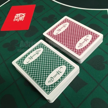 Monte Carlo Plastikinės Kortos Žalia/Raudona Pokerio Denio