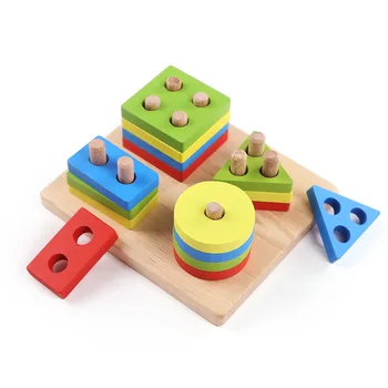 Montessori Žaislai Švietimo Mediniai Žaislai Vaikams Ankstyvo Mokymosi Medžiagos Vaikams Žvalgybos Geometrinių Formų Atitikimo Žaidimai