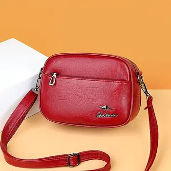 Moteris maišo minkštos PU odos multi-pocket mini krepšys 2020 naujas prabangus dizaineris ponios petį krepšys ruda pagrindiniai karšto pardavimo punktas