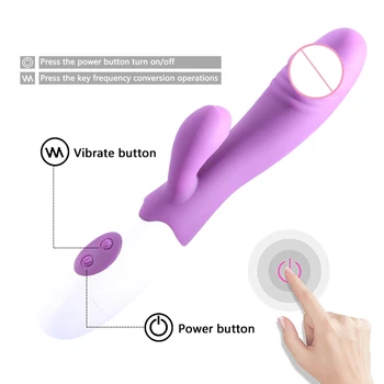 Moterų Dildo G spot Vibratorius Klitorio Stimuliacija 7speed Vibracijos Silikono Dual Varikliai Lankstus Vibratorius, Sekso žaislai Moterims