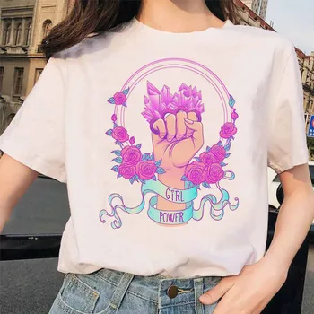 Moterų Feminizmas Ullzang T-shirt Mergina Galia 90s Grafinis Marškinėlius Grunge Estetinės Viršuje Tees Moterų Juokinga Feminists Harajuku Marškinėliai