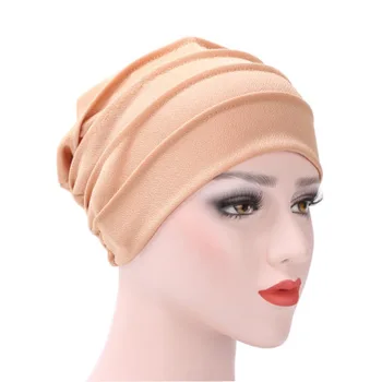 Moterų Indijos Skrybėlę Musulmonų Pynimas Vėžio Chemo Beanie Skrybėlių Šalikas Galvos Turbaną Wrap Bžūp