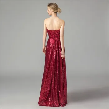 Moterų oficialų prom vakarą blizgučiais suknelė undinė raudona ilgai vestuves suknelė Plius dydis Ceremonijoje Specialiai Progai Suknelė