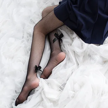Moterų seksualių net kojinės pėdkelnės lankas atgal su vertikaliai timpa pėdkelnės bauda akių žvejybos tinklas kojinės