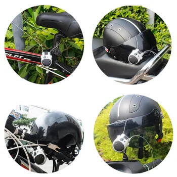 Motociklo Šalmas, Užraktas Teleskopinis PVC+Lynas Plieno Kabelis Didelio tikslumo Kodas Varantys apsauga Slaptažodžiu Motociklo Priedai