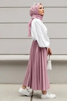 Musulmonų Abayas Tiktų Suknelė, Hijab 2 vnt Apačioje ir Viršuje Mados 4 Sezonas Islamo Drabužių Caftan Ramadanas Dubajus Pagamintas Turkijoje