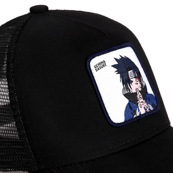 NARUTO Naujas Prekės ženklas UCHIHA SASUKE Anime Snapback Cap Medvilnės Beisbolo Kepurė Vyrams, Moterims, Hip-Hop Tėtis Akių Skrybėlę Trucker Dropshipping