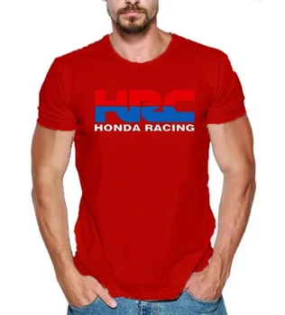 NAUJAS Vyrų Spausdinti HRC lenktynių motociklo modifikuotas T-shirt vasaros trumparankoviai marškinėliai HRC Marškinėliai 1