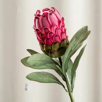 NAUJAS didelis Dirbtinis Protea Cynaroides šilko+plastikinės gėlės, Vestuvių Papuošimai vainikas padirbtų Augalų flores artificiales