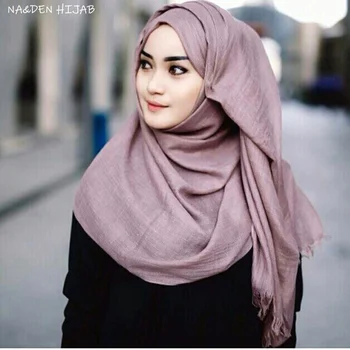 NAUJAS paprasto maxi hijab pobūdžio dizaino minkštas moterų skaros, šalikai musulmonų hijabs foulard pashmina duslintuvo Malaizija populiarus šalikai, šaliai, kaklaskarės