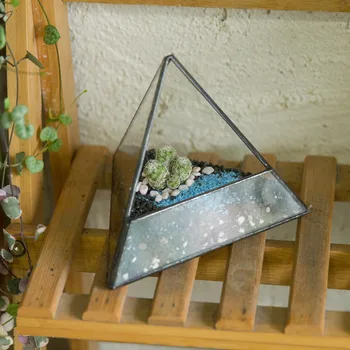 NCYP Šiuolaikinės Piramidės Stiklinis vazonas Stalo Geometrinis Stikliniai Terariumai, Palangės Lauke Sultingi Vazonas Sodinamoji Namų Dekoro