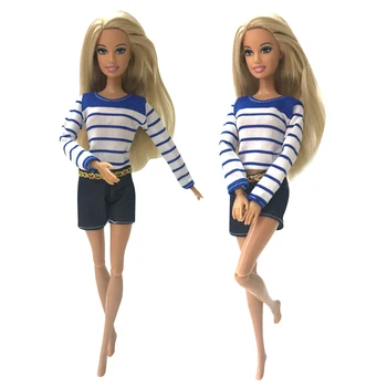 NK 5 Vnt Naujausias Lėlės Suknelė Gražus Rankų darbo Partijos ClothesTop Mados Suknelė Barbie Kilnus Lėlės Geriausios Vaikų Mergaičių'Gift