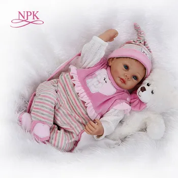 NPK 55cm Silikono Atgimsta Boneca Realista Mados Kūdikių Lėlės Princesė Vaikų Gimtadienio mergaitės Dovana Bebes Lėlės Reborn