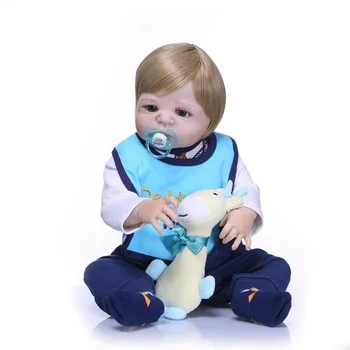 NPK Visą Silikono Kūno Reborn Baby Doll Žaislas Tikroviška Nekilnojamojo 57CM Naujagimis Berniukas Princesė Kūdikių Lėlės Maudytis Žaislai Vaikas, Gimtadienio Dovana