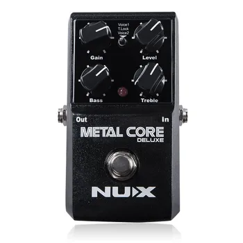 NUX Metalo Core DELUXE Iškraipymo Poveikio Pedalas 2-Band EQ Tonas Užraktas programavimo Funkcija True Bypass Efektorius Pedalo Gitara Priedai