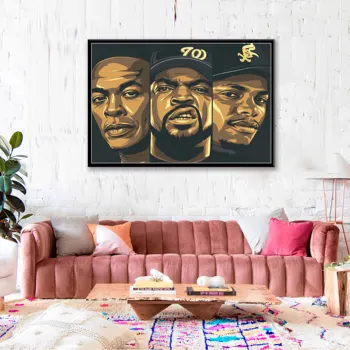 NWA N. W. A. Karšto Hip-Hop Muzikos Žvaigždė Repo Atlikėjas Ice Cube Eazy-E Menas Tapyba, Šilko, Drobės, Sienos Plakatas Namų Dekoro quadro cuadros