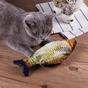 Naminių gyvūnėlių, Kačių Žaislas 3D Žuvies Elektros Žaislas su USB Įkrovimo Kačių ir šunų žaisti modeliavimas Šokių žuvų Pet