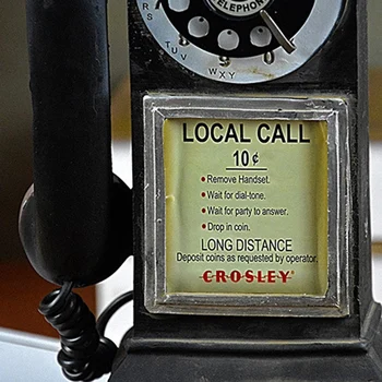 Namų Dekoro Vintage Telefono Modelis Sienos Kabo Amatų Papuošalai Retro Namų Baldai Figūrėlės Telefono Miniatiūriniai Apdailos Dovana