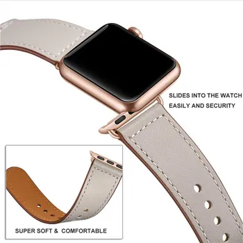 Natūralios Odos Juosta, Diržu, Apple Watch 42mm 44mm SEURE Žiūrėti Reikmenys, Odos Watchband Už iWatch Apyrankę 38mm 40mm
