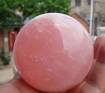 Natūralus Rožinis Rožinė Kvarco Kristalų Gijimas Kamuolys Srityje