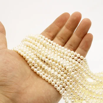 Natūralūs gėlavandenių perlų 4-5mm Baroko prarasti karoliukai Žvaigždė papuošalai priėmimo 