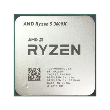 Naudojamas PROCESORIUS AMD Ryzen 5 3600X R5 3600X 3.8 GHz Šešių Branduolių Dvylikos Siūlų CPU Procesorius 7NM 95W L3=32M 100-000000022 Lizdas AM4