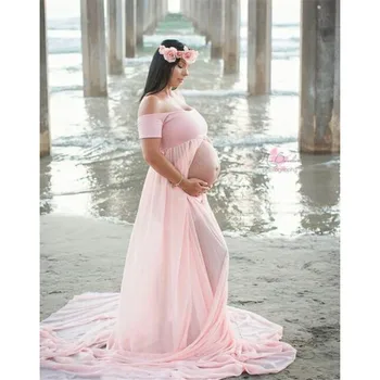 Nauja Motinystės Suknelės Už Nuotrauką Šaudyti Šifono Nėštumo Suknelė Fotografijos Prop Maxi Suknelė Suknelės Nėščioms Moterims, Drabužiai 2020 M.