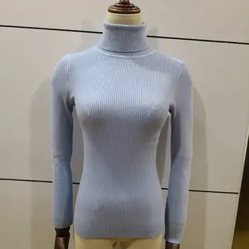 Nauja Rudens Žiemos Moterų Megzti Megztinis Golfo Atsitiktinis Minkštas Megztinis badycon Mados Slim Femme Elastingumą Puloveriai Liesas