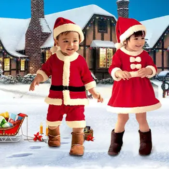 Nauja vaikų Kalėdų kostiumai vaikams Kalėdų berniukų Santa Kalėdų kostiumai kostiumai Senelis S7V8