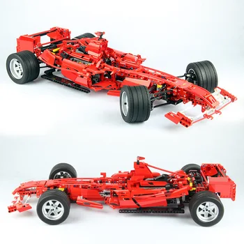 Naujas 1242pcs Formulės Lenktyninį Automobilį 1:8 Modelio Kūrimo Blokų Rinkinius Suderinamos įrangos pardavimas, biuro įrangos 8674 Švietimo 