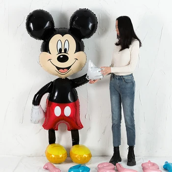 Naujas 175cm Didelis Mickey Minnie Mouse Folija Balionai Animacinių filmų Gimtadienio Dekoracijos Vaikams, Kūdikio Dušas Šalis Balionu, Žaislai
