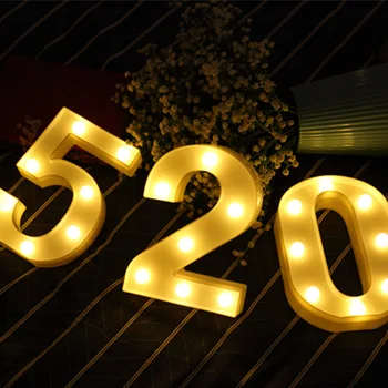 Naujas 22CM 3D 26 Baltas Laiškas LED Marquee Gestų Abėcėlė Šviesos Patalpų Sienos Kabo Naktį Šviesos Miegamasis Vestuvių, Gimtadienio