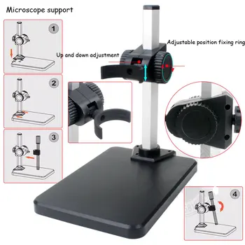 Naujas 500X 1000X 8 LED Skaitmeninis Mikroskopas USB Endoskopą Kamera Microscopio didinamasis stiklas Elektroninis Mikroskopas su Stovu