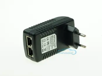 Naujas Aktyvaus Maitinimo Adapteris POE Injector PSE Išėjimo DC24V 1A Power over Ethernet ES plug Nemokamas Pristatymas