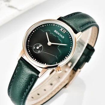 Naujas BENYAR Moterų Laikrodžiai Top Brand Prabangius Kvarcas Atsitiktinis Mados Žiūrėti Moterų Laikrodis Ponios Aukso laikrodis atsparus Vandeniui Reloj Mujer