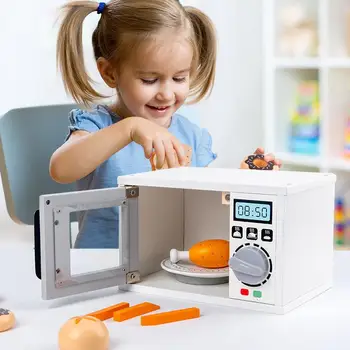 Naujas Baby Mediniai Apsimesti Žaisti Rinkiniai Modeliavimas Skrudintuvai-Duonos Formuotojas Kavos Aparatas, Maišytuvo Kepimo Rinkinys Žaidimas Maišytuvas Virtuvės Vaidmenį Žaislai