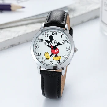 Naujas Jaunų Merginų Kvarco Žiūrėti Mickey Mouse Cutie Mergina Mėgsta Mados Paauglių Studentų Laikrodis Vaikų Berniukų Laikrodžiai Geriausia Dovana Vaikams Laiko