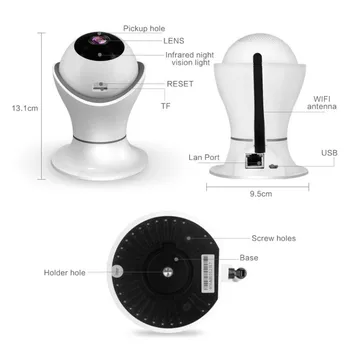 Naujas Modelis EC39 360 laipsnių Sukimosi PTZ Wifi IP Kameros 1080P Belaidžio Namų Tinklo Saugumo VAIZDO Kamera 360eye video baby monitor