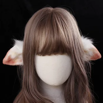 Naujas Originalus Rankų Darbo Baltas Juodas Avis Ausis Hairhoop Galvos Apdangalai Už Cosplay Kostiumų Užsakymą