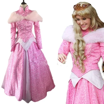 Naujas Stilius, Aukščiausios Kokybės Princesė Aurora Cosplay Kostiumų Suaugusių Moterų Šalis Suknelė, Pagaminti Pagal Užsakymą,