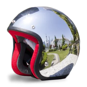 Naujas Vcoros prekės senovinių motociklų helme SILVER Chrome 