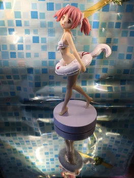 Naujas atvykimo Anime 21cm Puella Magi Madoka Magica Madoka Kaname maudymosi kostiumėlį Ver. Sexy Mergina PVC Veiksmų Skaičius, Surinkimo Modelis Žaislai