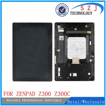 Nauji 10.1 Už Asus ZenPad 10 Z300 Z300C ZP023 LCD Ekranas Jutiklinis Ekranas skaitmeninis keitiklis skydų Surinkimo su rėmu Žalia