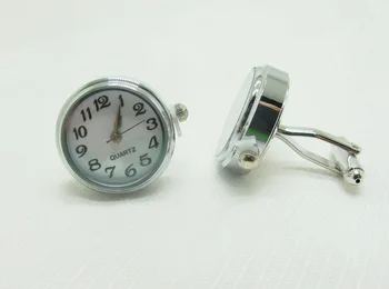 Naujos Žiūrėti rankogalių segtukai Nekilnojamojo Laikrodis Rankogalių segtukai Su Baterija Cufflings Mašina Core Mechaninė rankogaliai Relojes gemelos