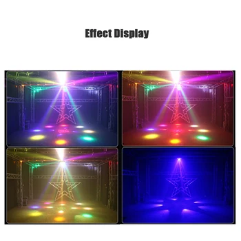 Nemokamas Pristatymas 5 1 LED Judančios Galvos Projektorius Etapo Poveikį Lazerio Šviesos Strobe Šviesos DMX Bičių Akis DJ Disco