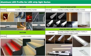 Nemokamas Pristatymas Aliuminio Profilis LED Juostelės Priedai 1M/Vnt 10M/Daug